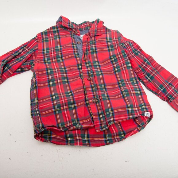 Boys Plaid Shirt Lot – Janie & Jack 12–18M + Sovereign Code 18M – Set of 2 - Picture 4 of 5